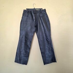 Jamin Leather Women's Mid-Rise Cowhide Motorcycle Pants - Size 14 (XL)